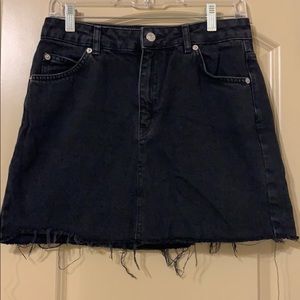 Topshop Black Jean Skirt